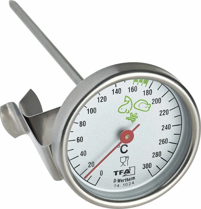 TFA Dostmann Edelstahl Küchen-Thermometer analog