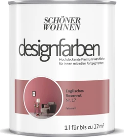 Schöner Wohnen Designfarben innen englisches rosenrot, 1l