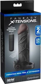 Pipedream Fantasy X-Tensions Vibratong Real Feel 1" Extension with Ball-Strap hautfarbe/dunkel