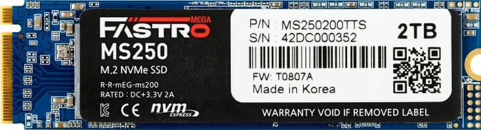 MEGA Electronics Fastro MS250 SSD, M.2