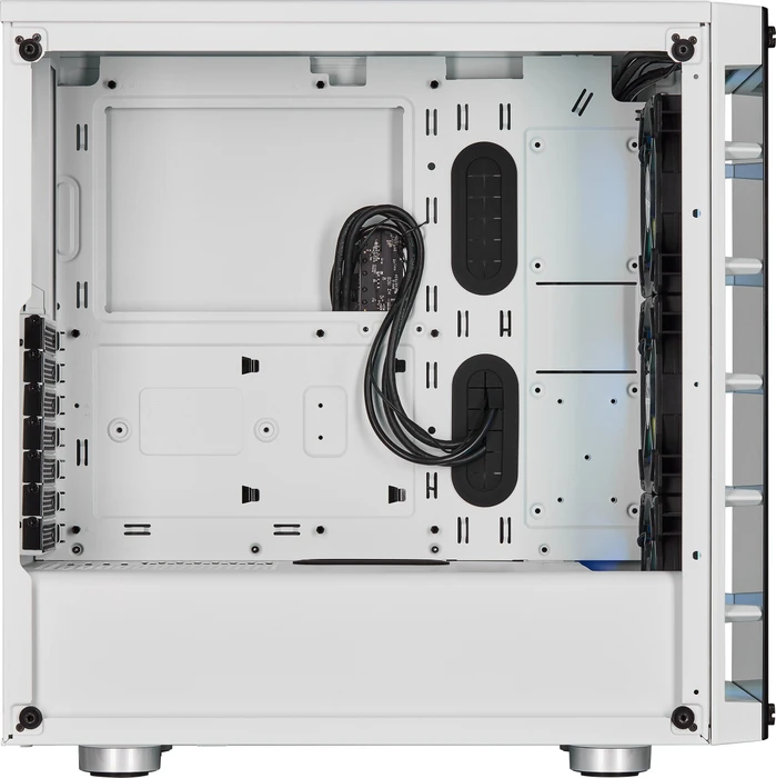 Corsair iCue 465X RGB, weiß, Glasfenster