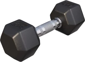 Gorilla Sports Hexagon Gummi Kurzhantel 6kg