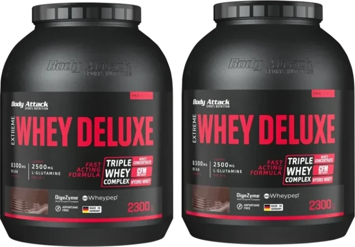Body Attack Extreme Whey Deluxe Protein Erdbeere 4.6kg (2x 2.3kg)