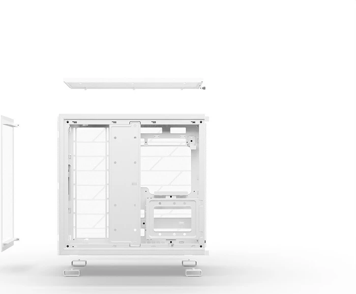 be quiet! Light Base 600 DX White, weiß, Glasfenster
