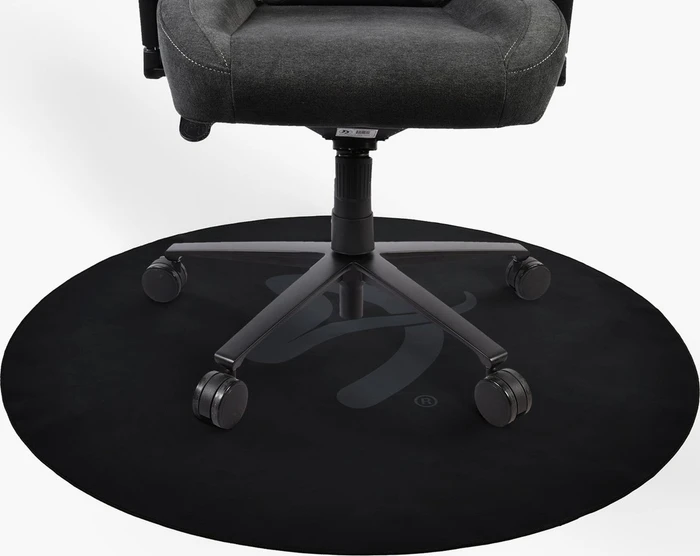 Arozzi Zona Bodenschutzmatte, Black Grey, rund, weich