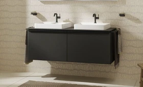 Hansgrohe Xelu Q Waschtischunterschrank 136x48.5cm, 2 Schubkästen, Griff mattweiß