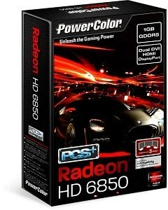 PowerColor Radeon HD 6850 PCS+, 1GB GDDR5, 2x DVI, HDMI, DP