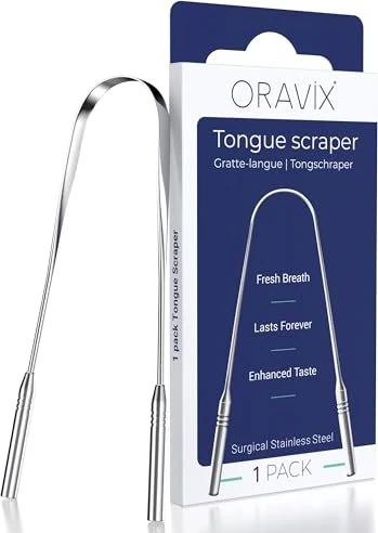 Oravix Edelstahl-Zungenreiniger, 1 Stück