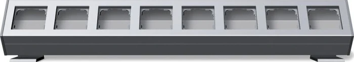 Gira Profil 55 Aufputzgehäuse mit Befestigungswinkel 8fach, aluminium