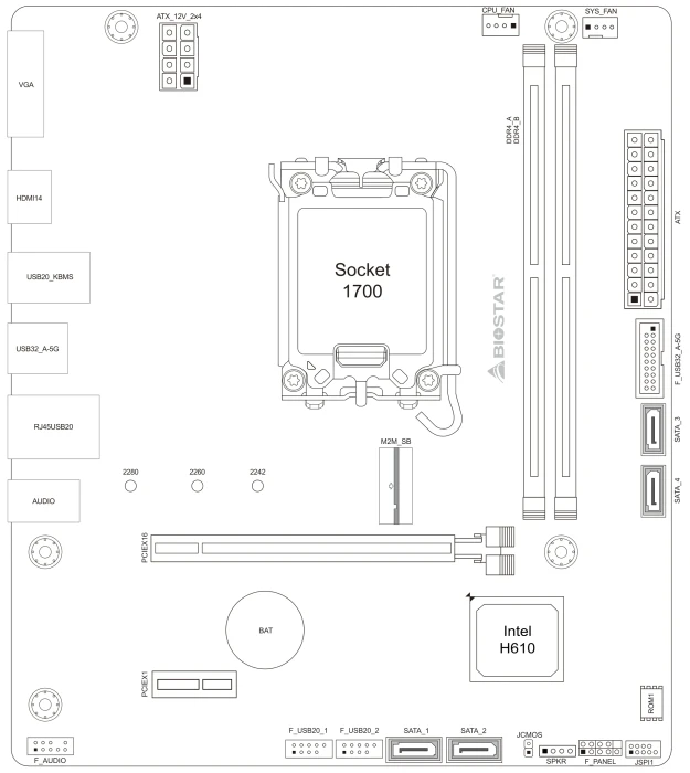 Biostar H610MHP 2.0 (Intel 1700)
