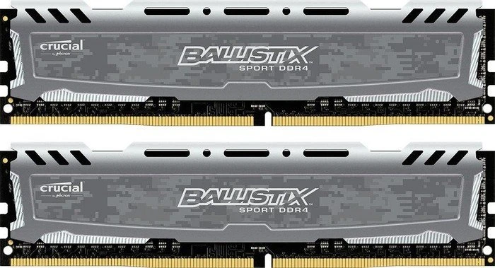 Crucial Ballistix Sport LT grau UDIMM 8GB Kit, DDR4-2400, CL16-16-16