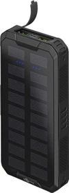 Wentronic Outdoor Schnelllade-Powerbank mit Solar 20000mAh schwarz