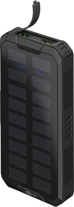 Wentronic Outdoor Schnelllade-Powerbank mit Solar 20000mAh schwarz