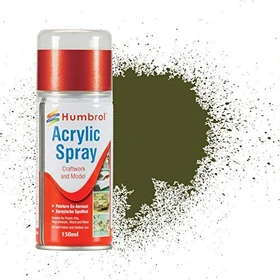 Humbrol Acrylic Spray Paint 155 olive drab matt, 150ml
