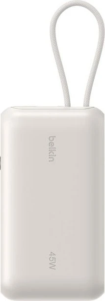 Belkin UltraCharge Powerbank mit integriertem Kabel (20 cm) 10K beige