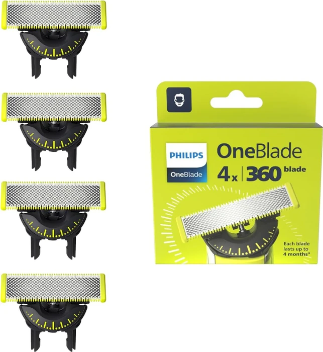 Philips QP440/60 OneBlade 360 Rasierklinge, 4 Stück