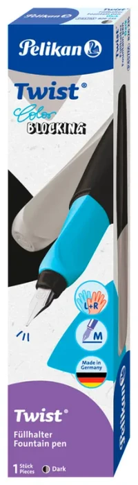 Pelikan Twist Color Edition dark, rechte Hand/linke Hand, mittel, Faltschachtel