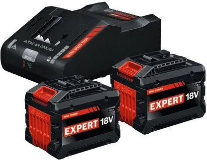 Bosch Professional EXPERT EXBA18V-150 Starterset 18V, 15.0Ah, Li-Ionen, 2 Akkus