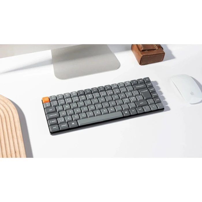 Keychron K3 Max, grau, LEDs RGB, hot-swap, Gateron LOW PROFILE 2.0 RED, USB/Bluetooth, DE