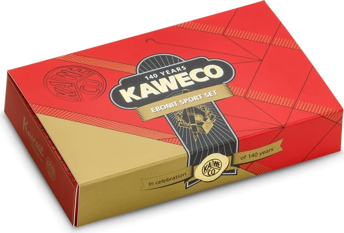 Kaweco EBONIT Sport - 140 Jahre Limited Edition braun/schwarz, rechte Hand, mittel, Faltschachtel