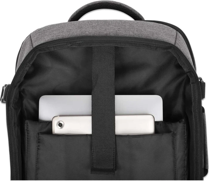 Manhattan Rome 17.3" Laptop-Reiserucksack, grau