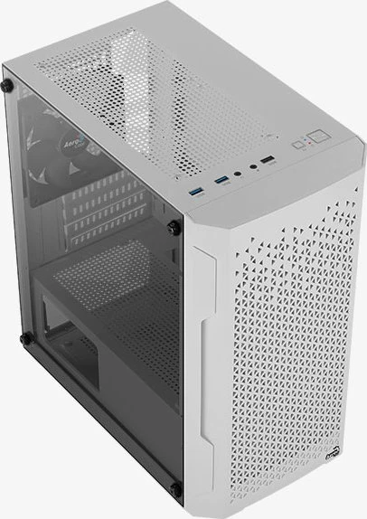 AeroCool Trinity Mini White, weiß, Glasfenster