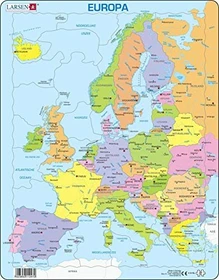 Larsen A8 Europa politische Lernkarte