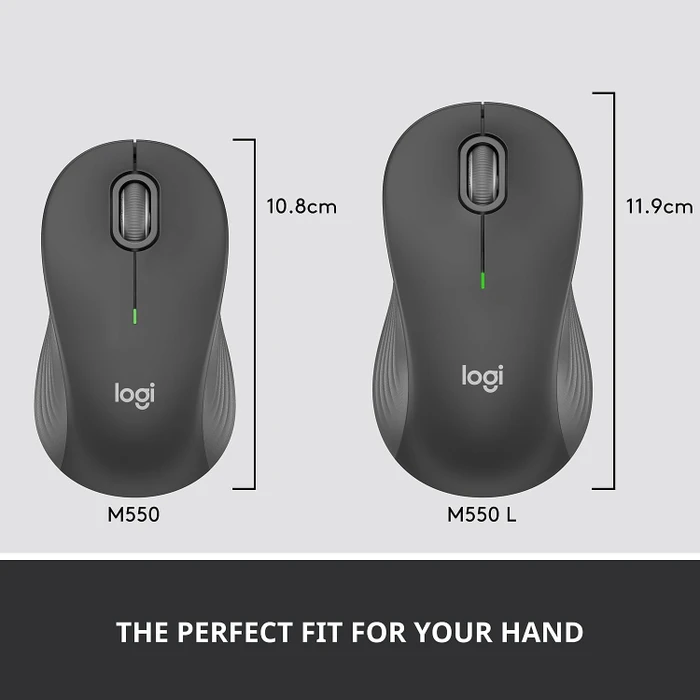 Logitech Signature M550, Graphite, Logi Bolt, USB/Bluetooth