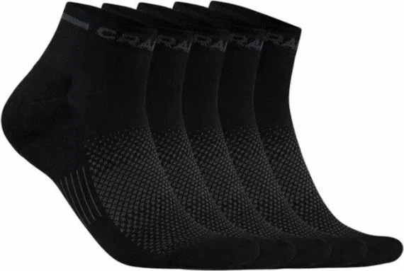 Craft Core Dry Mid Socken schwarz, 5 Paare (1916101-999000)