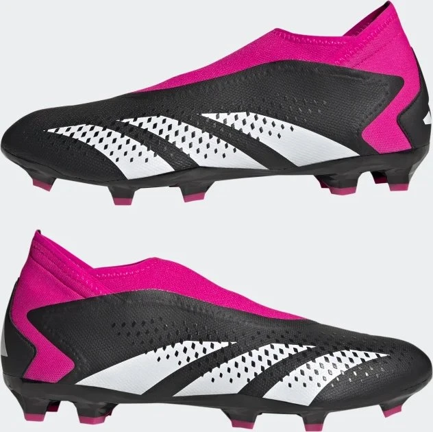 adidas Predator Accuracy.3 Laceless FG core black/cloud white/team shock pink 2