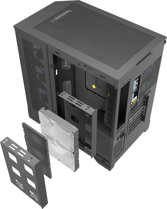 DarkFlash DQX90 Black, Glasfenster