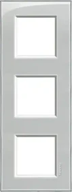 Bticino Livinglight Abdeckrahmen 3-fach, eisgrau