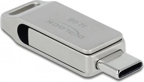 DeLOCK SuperSpeed USB Stick 32GB, USB-A + USB-C, USB 3.2 Gen 1×1