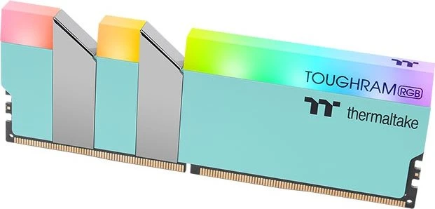Thermaltake Toughram RGB Memory Turquoise UDIMM 16GB Kit, DDR4-3600, CL18-19-19-39