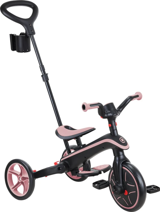 Globber Explorer Trike Foldable 4in1 deep pastel pink
