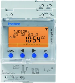 Theben TR 641 top2 RC Digitale Zeitschaltuhr mit Astro-/Jahresprogramm, 1-Kanal, Schaltaktor
