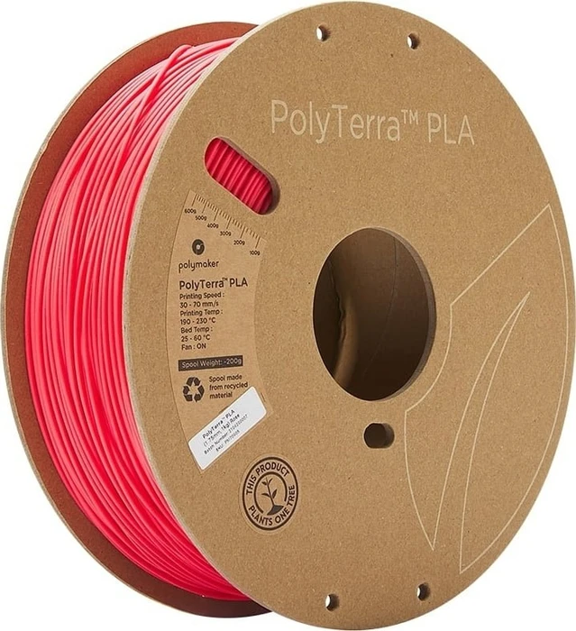 Polymaker PolyTerra PLA, rose, Spule, 2.85mm, 1.00kg