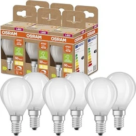 Osram Ledvance LED Classic Filament Globe DIM P40 E14 2.9W/827, 6 Stück