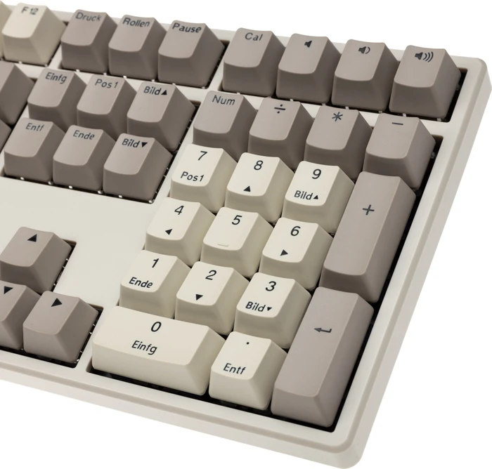 Ducky Origin Vintage, Retro grau, MX RED, USB, DE