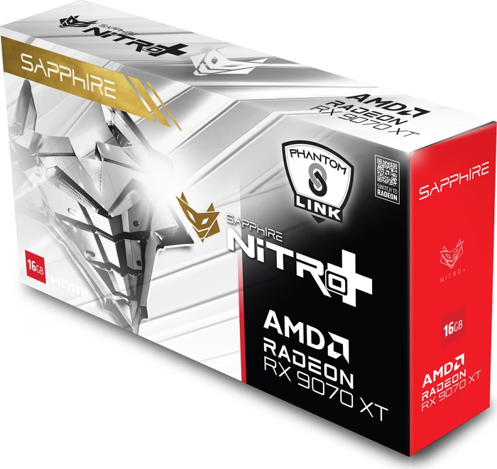 Sapphire Nitro+ Radeon RX 9070 XT OC PhantomLink Polar Edition, 16GB GDDR6, 2x HDMI, 2x DP, lite retail