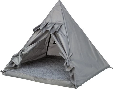 Trixie Outdoor Katzentipi Samoa mit Lüftungsgitter und Heringen, 55 x 50 x 55cm, grau