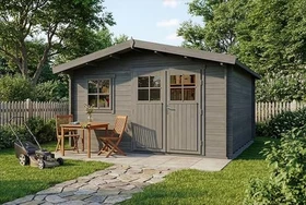 Alpholz Gartenhaus Valeria-28 428x427cm grau