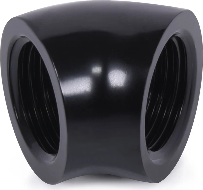 Alphacool Eiszapfen 45° L-Verbinder G1/4" IG auf G1/4" IG, schwarz