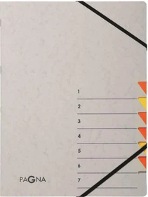 Pagna Easy Grey Ordnungsmappe, 7 Fächer, A4, grau/orange