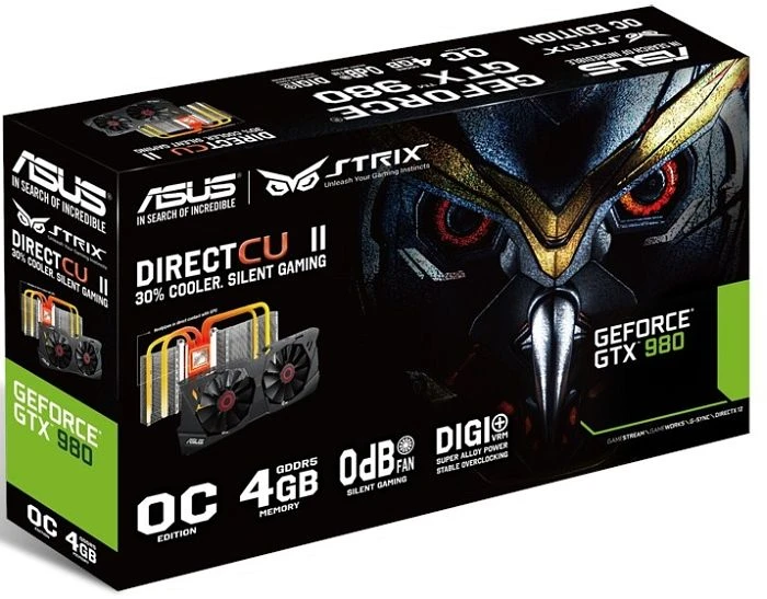 ASUS Strix GeForce GTX 980 OC, STRIX-GTX980-DC2OC-4GD5, 4GB GDDR5, DVI, HDMI, 3x DP