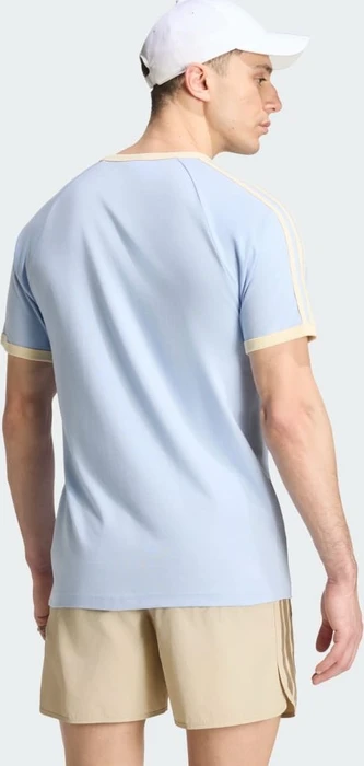 adidas 3-Streifen T-Shirt kurzarm blue dawn/warm vanilla (Herren)