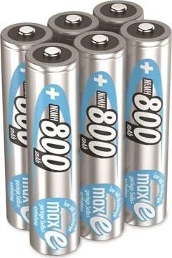 ANSMANN 4 + 2 GRATIS: Akkus maxE Ni-MH Micro AAA 800 mAh, 4 St. + GRATIS 2 St.