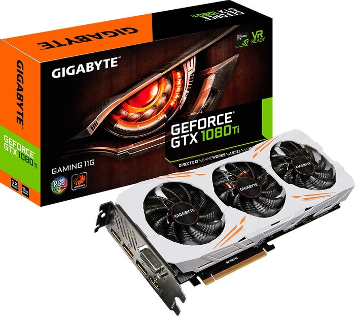 GIGABYTE GeForce GTX 1080 Ti Gaming 11G, 11GB GDDR5X, DVI, HDMI, 3x DP