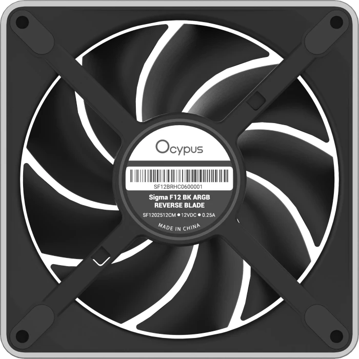 Ocypus Sigma F12 BK ARGB Reverse Blade, schwarz, 120mm