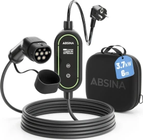 Absina Ladekabel Schuko auf Typ 2/CCS 3.7kW, 6m Ladekabel